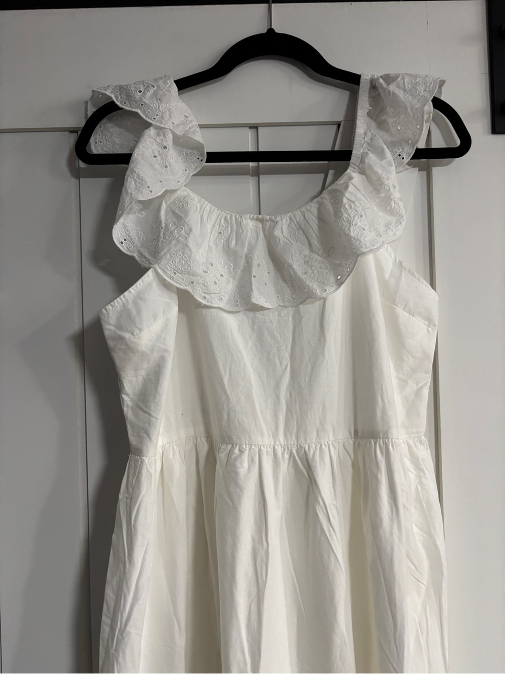 Maurices White Eyelet Ruffle Top